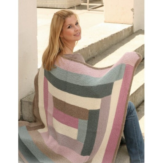 Geometri by DROPS Design - Filt Stick-mönster 105x95 cm