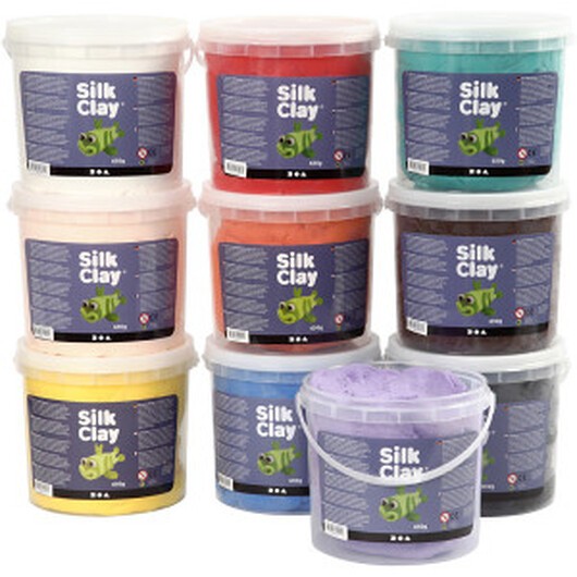Silk ClayÂ®, mixade färger, 10x650 g/ 1 förp.