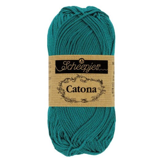 Scheepjes Catona Garn 401 Mörk Teal - 25g