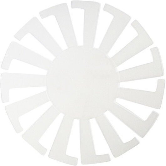 Fläta enkelt schablon, H: 8 cm, Dia. 14 cm, transparent, 10 st./ 1 förp.