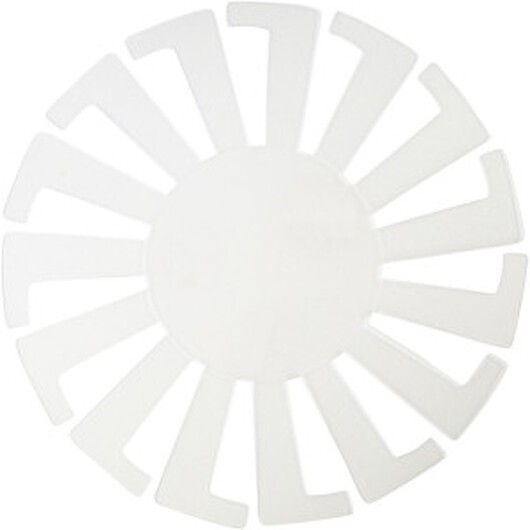 Fläta enkelt schablon, H: 8 cm, Dia. 14 cm, transparent, 10 st./ 1 förp.