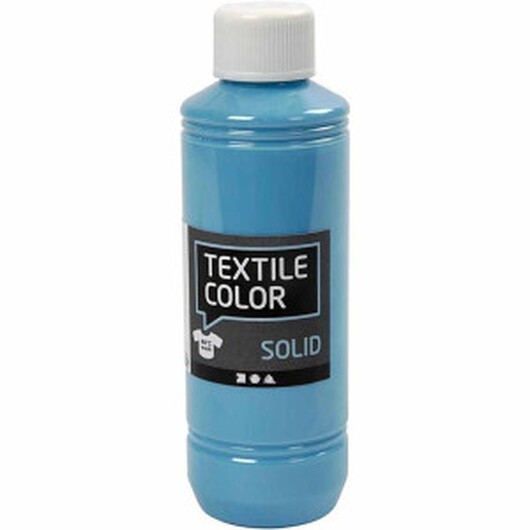 Solid textilfärg, täckande, turkosblå, 250ml/ 1 flaska