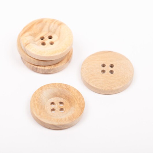 Drops knapp olivträ (Ljus) 23mm 811 - 50 st.