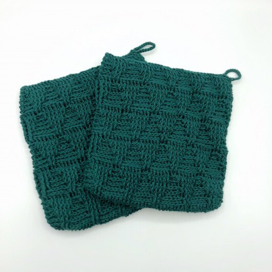 Trekantiga grytlappar från Rito Krea - Grytlappar virkmönster 20x20m