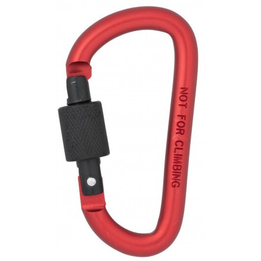 Infinity Hearts Karbinhake med Lås Mässing Röd 80mm - 5 st