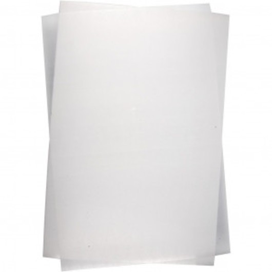 Krympplastark, Blank transparent, 20x30 cm, tjocklek 0,3 mm, 100 ark/