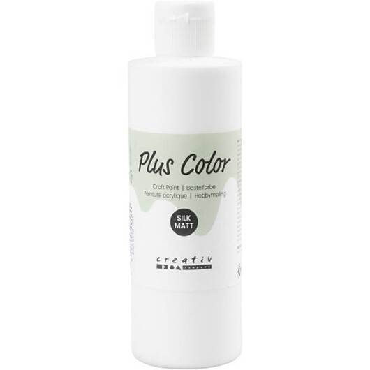 Plus Color Hobbyfärg, vit, 250 ml/ 1 flaska