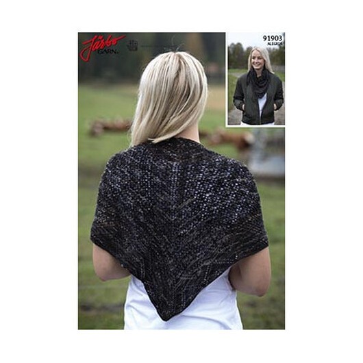 Theodora sjal - Sjal Stick-mönster 110x53cm