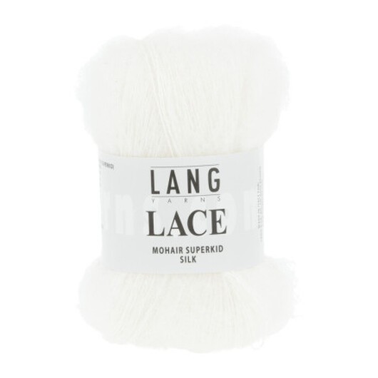 Lang Yarns Garn Lace 01 Vit