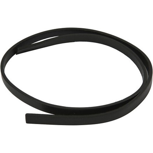 Imiterat Läderband, B: 10 mm, tjocklek 3 mm, svart, 1 m/ 1 förp.