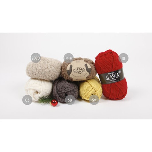 Jultröja KAL 2018 by Design Alaska og Alpaca Bouclé str. S - XXXL