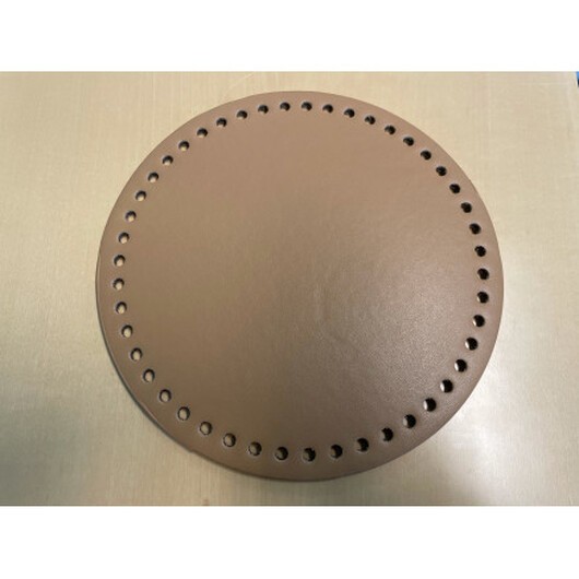 Väskbotten/Korgbotten Imiterat Läder Rund Natur Ø20cm