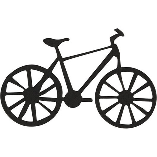 Kartongetiketter, cykel, stl. 77x48 mm, svart, 10 st./ 1 förp.