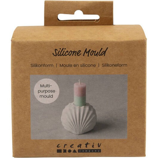 Silikonform, Shell ljusstake, H: 5,5 cm, L: 6,8 cm, B: 5,5 cm, 1 st.
