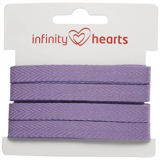 Infinity Hearts Bomullsband Fiskbensvävt 10mm 29 Lila - 5m