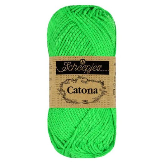 Scheepjes Catona Garn 602 Neon Grön - 10g