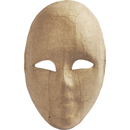 Hel ansiktsmask, H: 23 cm, B: 16 cm, 1 st.