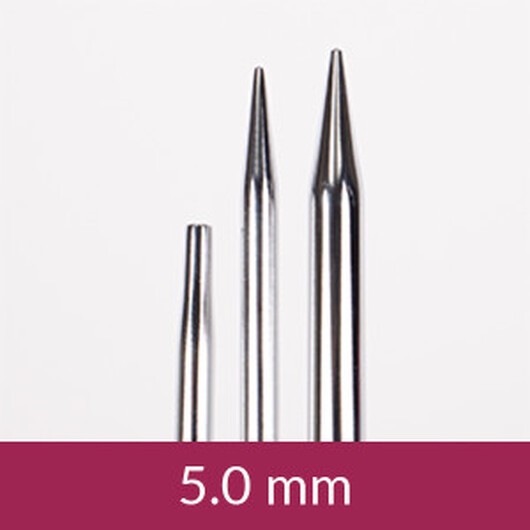 Drops Pro Klassiska utbytbara runda nålar Mässing 12cm 5,00mm / 4.5in