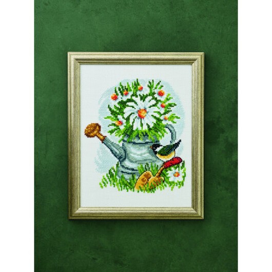 Permin Broderikit Talgoxe & kanna 29x37cm