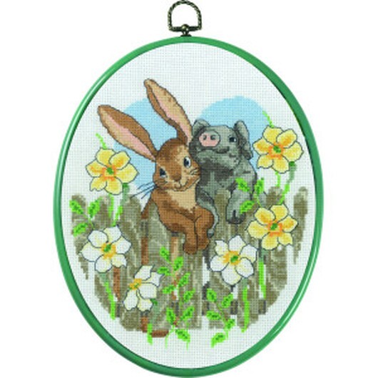 Permin Broderikit Nya Vänner 20x26cm