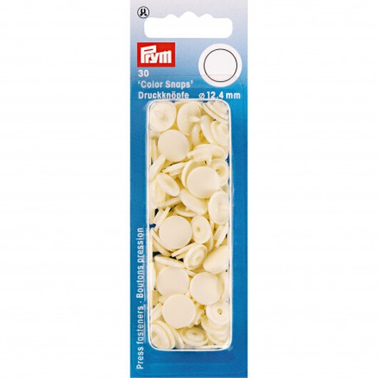 Prym Color Snaps Tryckknappar Plast Rund Pärla 12,4mm - 30 st.