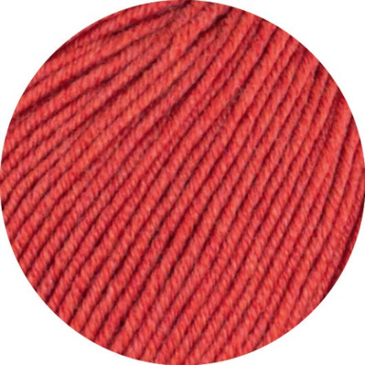 Lana Grossa Cool Wool Melange Garn 428 Röd Melange