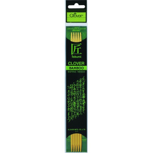 Clover Takumi Bambu 20cm 4,50mm 4,50mm Bambu strumpnålar
