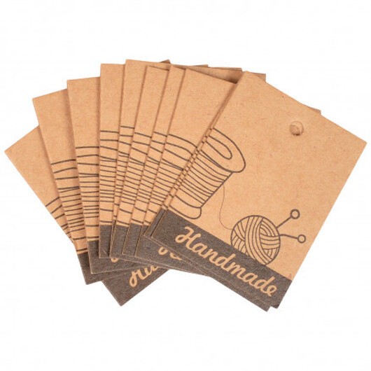 Infinity Hearts Hangtags Handmade Kartong Brun 4x3cm - 10 st