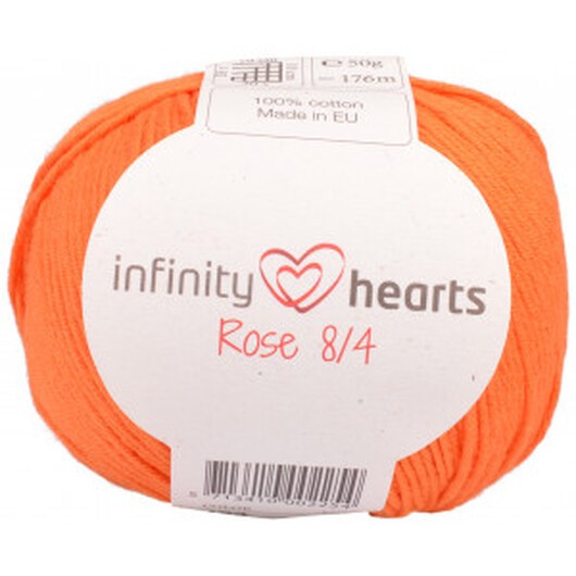 Infinity Hearts Rose 8/4 Garn Unicolor 193 Orange