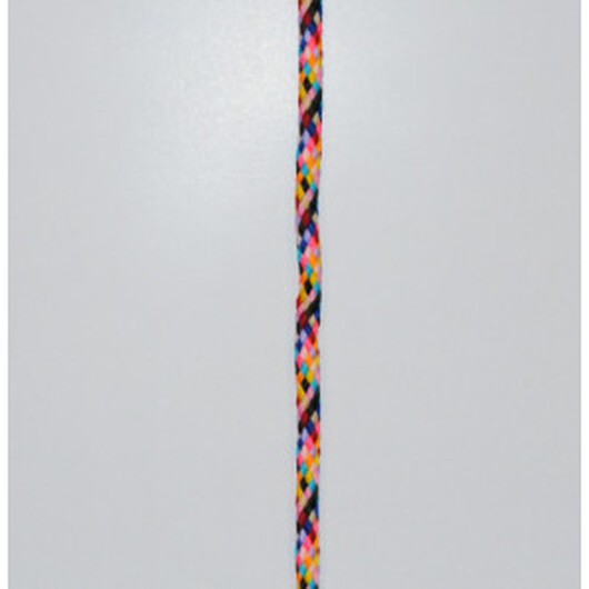 Anoraksnöre i polyester 7mm Rosa/Blå/Orange - 50 cm