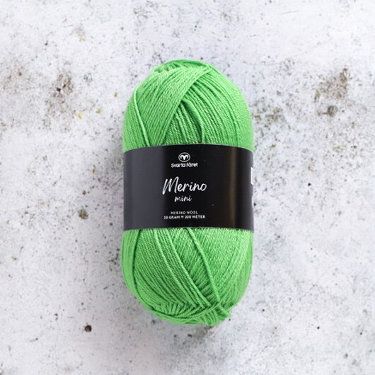 Svarta Fåret Merino Mini Garn 113 Grön Parakit
