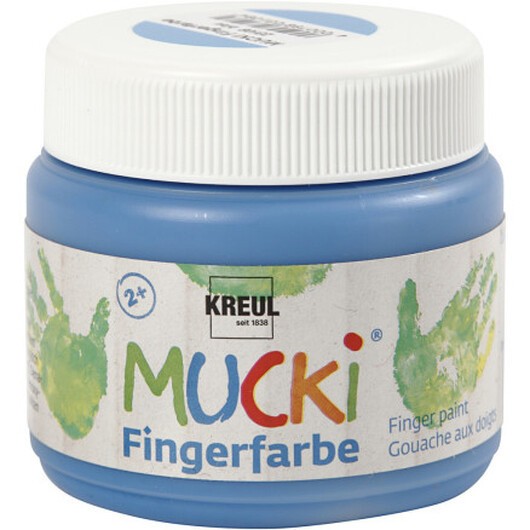 Mucki Fingerfärg, blå, 150 ml/ 1 burk