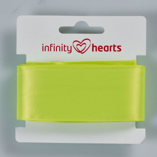 Infinity Hearts Satinband dubbelsidigt 38mm 544 Lime - 5m