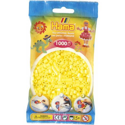 Hama Midi Pärlor 207-43 Pastell Gul - 1000 st