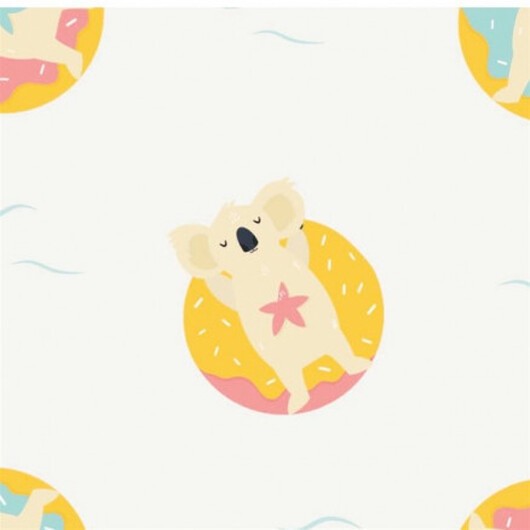 Bomullsjersey Print Tyg 150cm 001 Koala - 50cm