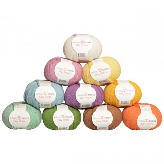 Infinity Hearts Baby Merino Garnpaket 02 Påsk - 10 st