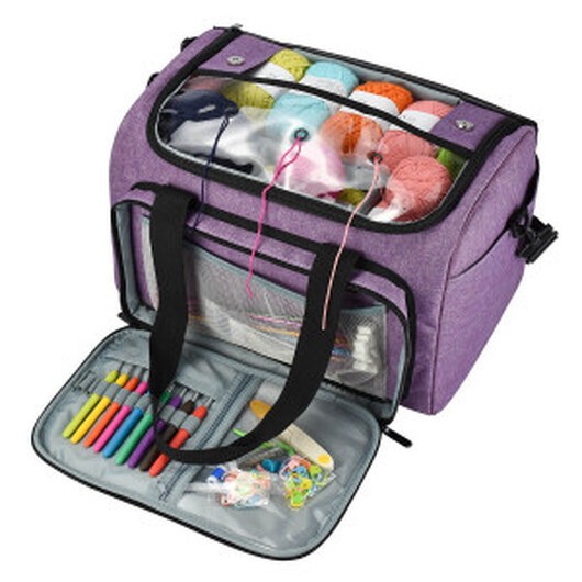 Infinity Hearts Garnväska Stor Lila 38x25x26cm