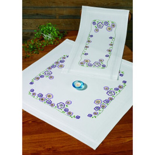 Permin Broderikit Blomstring 40x80cm