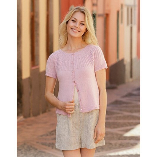 Soda Fountain Cardi by DROPS Design - Jacka Stickmönster str. S - XXXL