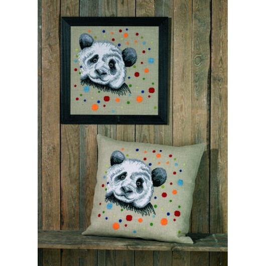 Permin Broderikit Panda 60x60cm