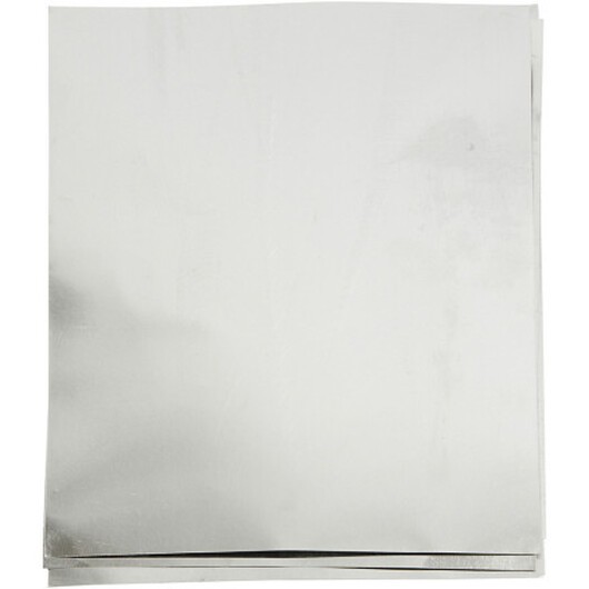 Präglingsfolie, A5, ark 148x210 mm, tjocklek 0,9 mm, silver, 10 st / 1 pk.