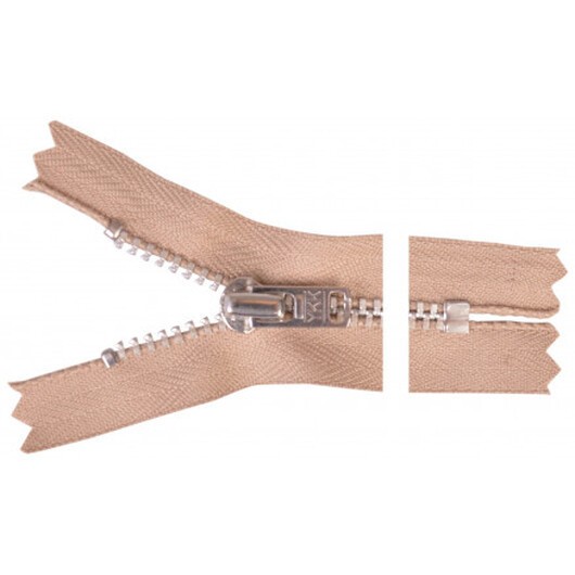 YKK Dragkedja Aluminium 22cm 4mm Sand