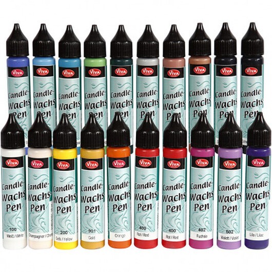 Ljusvax, Ass. färger, 20x25ml