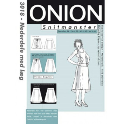 ONION Snittmönster 3018 Kjol med insnitt Str. 34-46