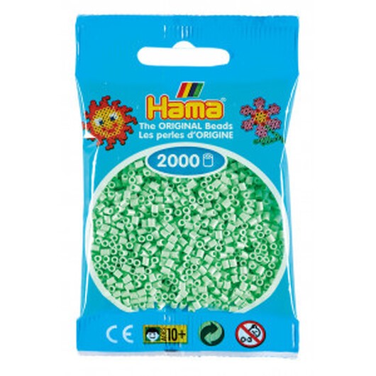 Hama Mini Pärlor 501-98 Pastell Mint - 2000 st