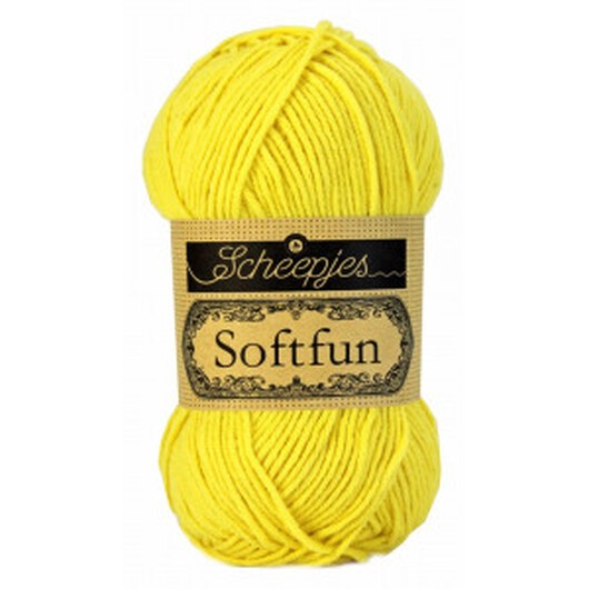 Scheepjes Softfun Garn Unicolor 2518 Gul