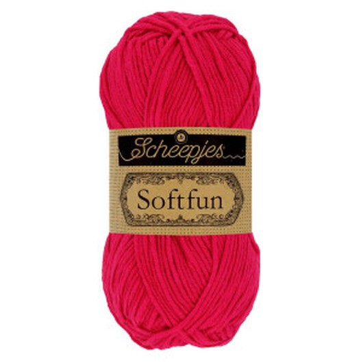 Scheepjes Softfun Garn Unicolor 2654 Magenta