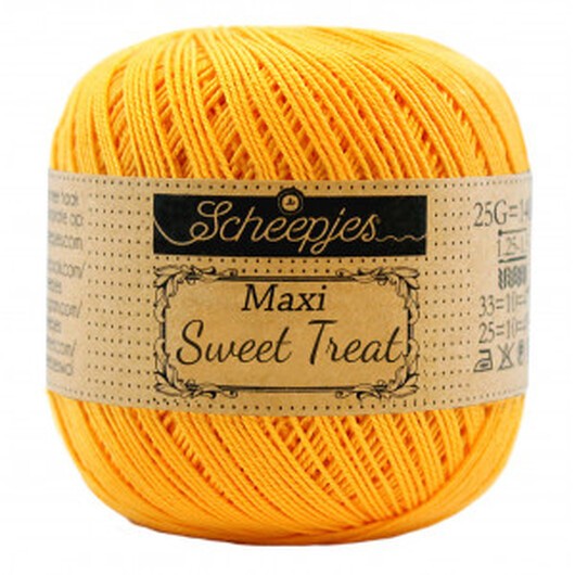 Scheepjes Maxi Sweet Treat Garn Unicolor 208 Yellow Gold