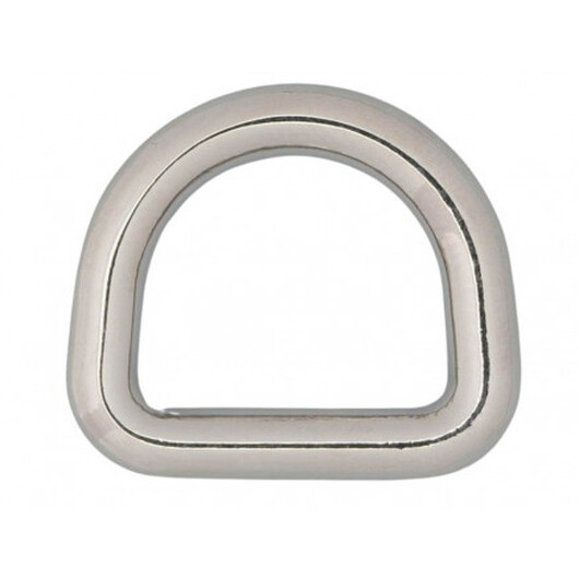 Infinity Hearts D-Ring Mässing Silver 16x16mm - 5 st