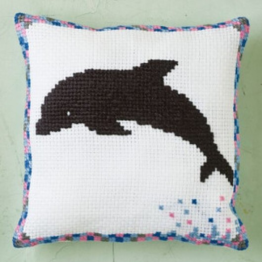 Permin Broderikit Delfin Kudde 27x27cm